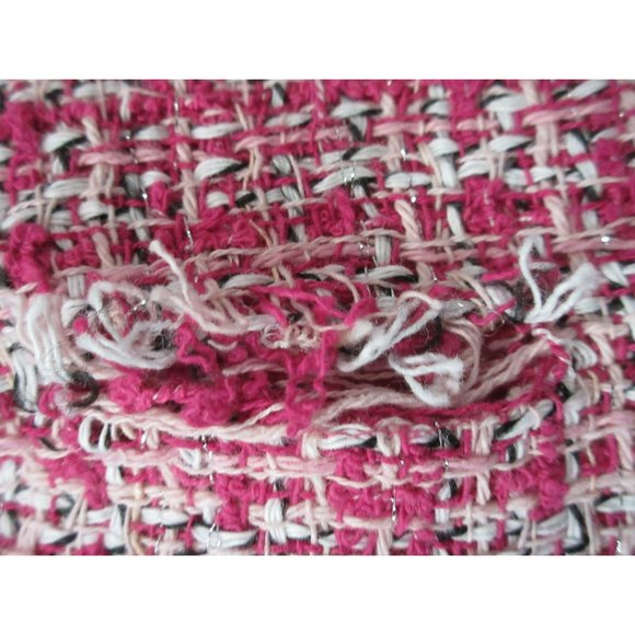 L'AGENCE Kenzie Tweed Double-Breasted Blazer in Pink Size 2 B702 Damaged - Picture 11 of 14